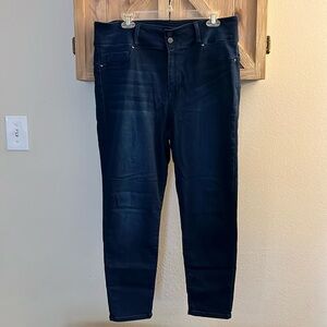 Seven7 (18) Jeans Curvy Ankle Skinny Cozy Comfy Soft Stretchy Dark Blue